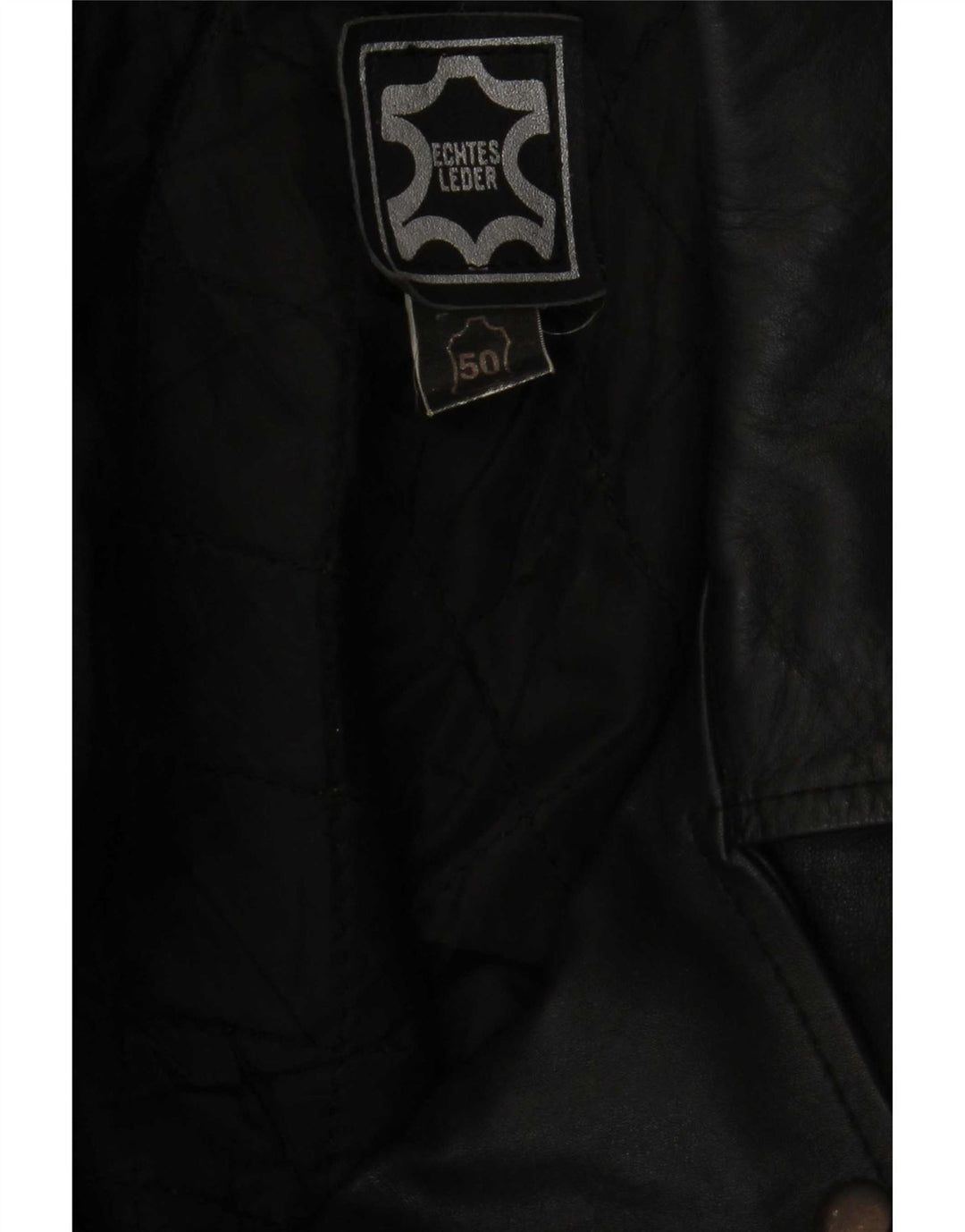 Vintage Mens Military Leather Biker Jacket IT 50 Medium Black