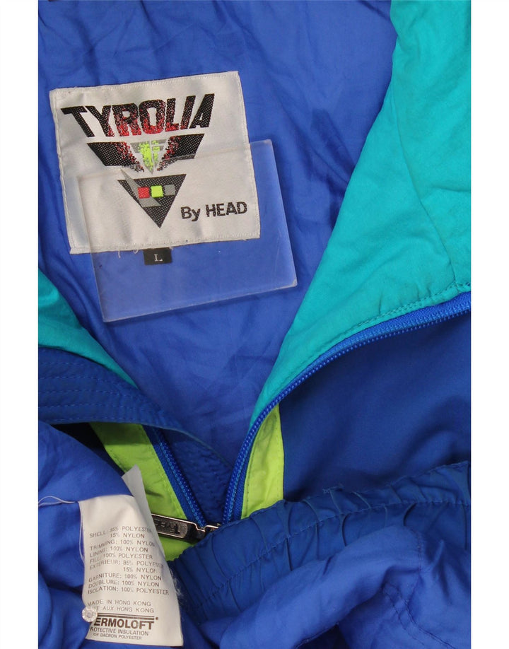Tyrolia Mens Pullover Ski Jacket UK 40 Large Blue Colourblock Polyester