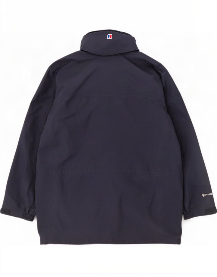 Berghaus Mens Hooded Raincoat UK 42 XL Navy Blue Polyester