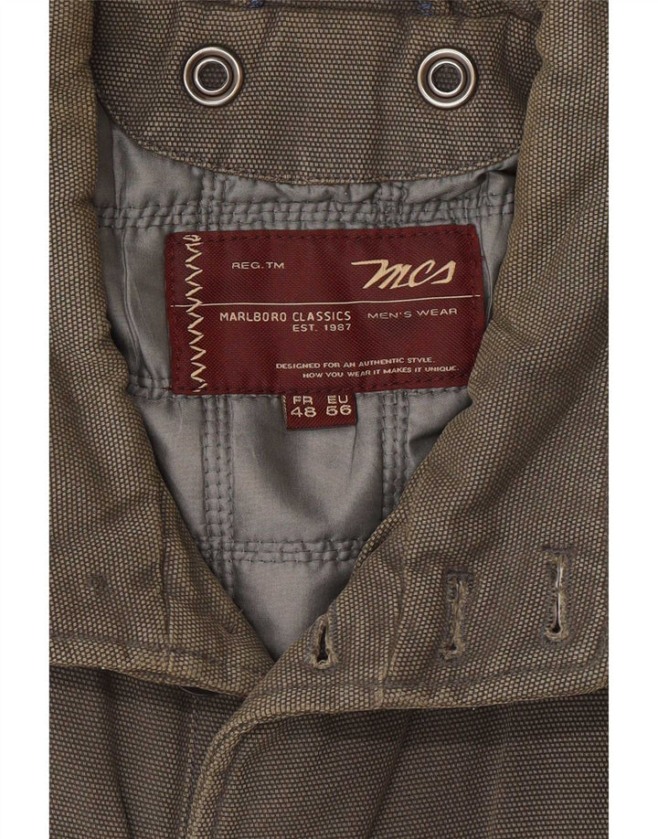 Marlboro Classics Mens Utility Jacket EU 56 3XL Grey Cotton