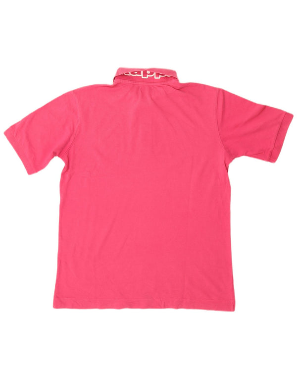 Kappa Mens Graphic Polo Shirt Medium Pink Cotton