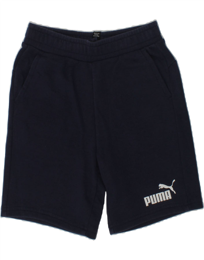 PUMA Boys Sport Shorts 7-8 Years Navy Blue | Vintage Puma | Thrift | Second-Hand Puma | Used Clothing | Messina Hembry 