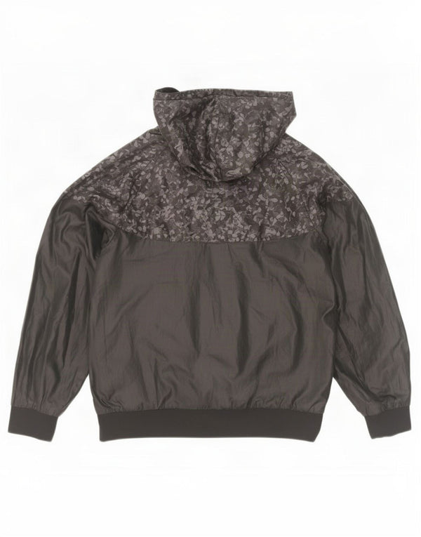 Nike Boys Hooded Tracksuit Top Jacket 10-11 Years Medium Black Camouflage