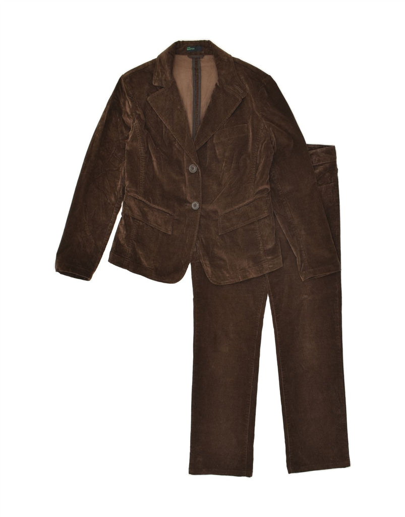 BENETTON Womens Corduroy 2 Button 2 Piece Suit IT 48 XL W32 L28  Brown Vintage Benetton and Second-Hand Benetton from Messina Hembry 