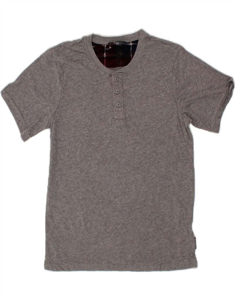 EDDIE BAUER Mens T-Shirt Top Small Grey Flecked Cotton Vintage Eddie Bauer and Second-Hand Eddie Bauer from Messina Hembry 