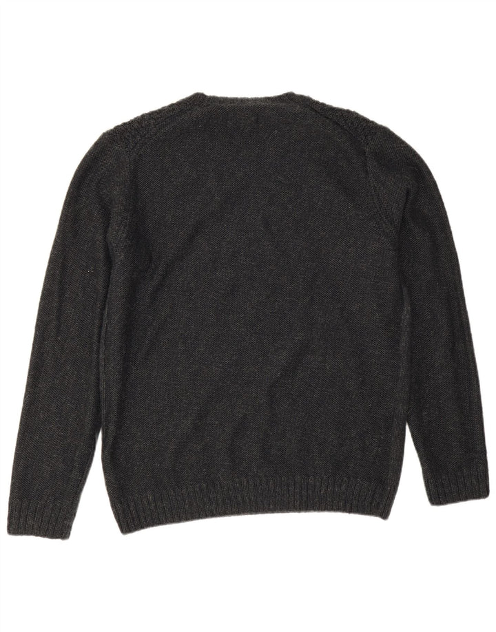 Peckott Mens Heritage Crew Neck Jumper Sweater Medium Grey Polyacrylic