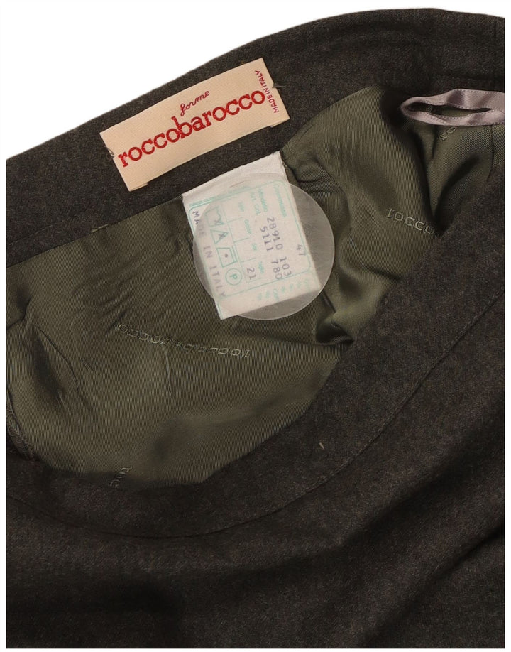 Roccobarocco Womens Straight Skirt IT 47 Large W34  Grey