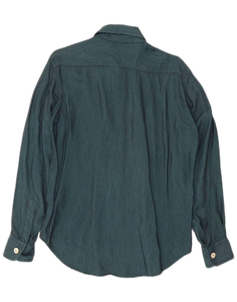 REPLAY Mens Shirt Large Green Pinstripe Viscose Vintage Replay and Second-Hand Replay from Messina Hembry 
