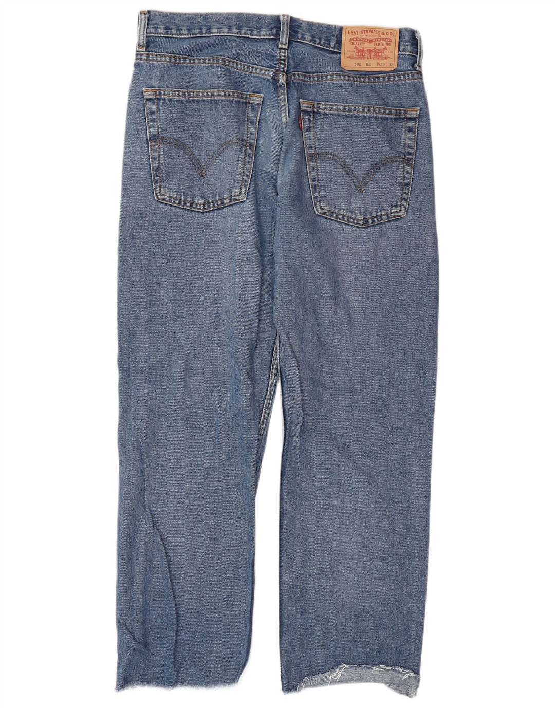 Levi's Mens 582 Straight Jeans W32 L28 Blue Cotton