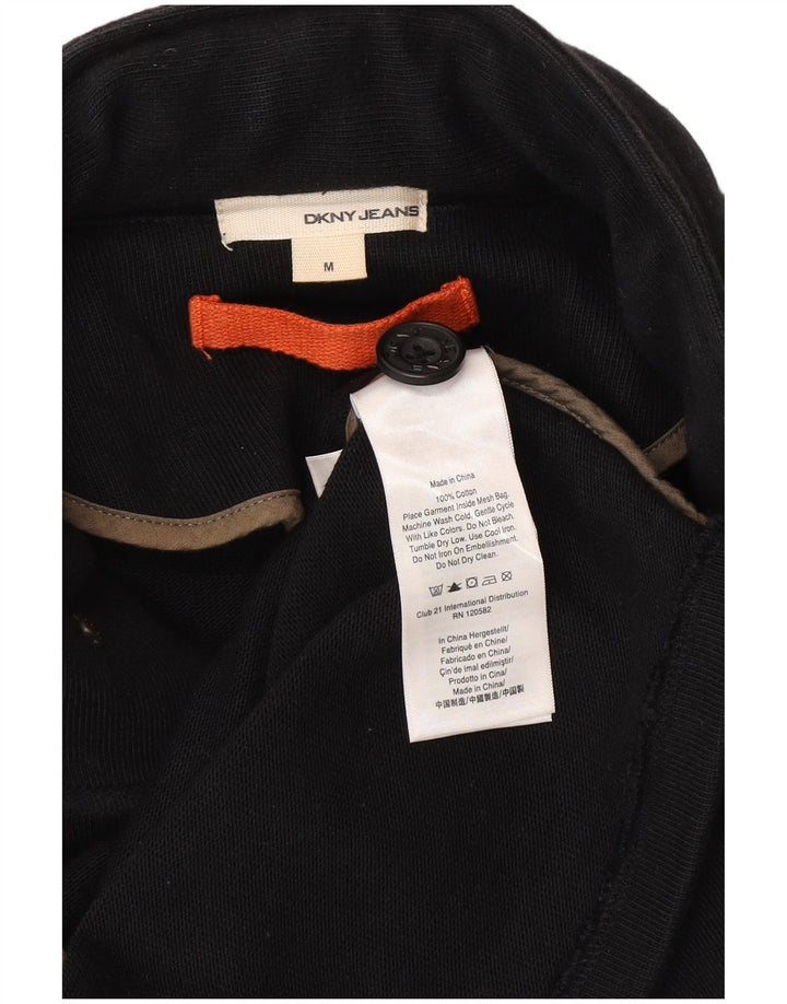 DKNY Mens Military Jacket UK 38 Medium Black Cotton