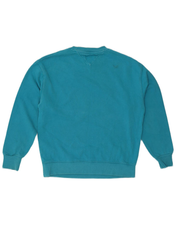 Tommy Hilfiger Mens Graphic Sweatshirt Jumper Small Blue Cotton