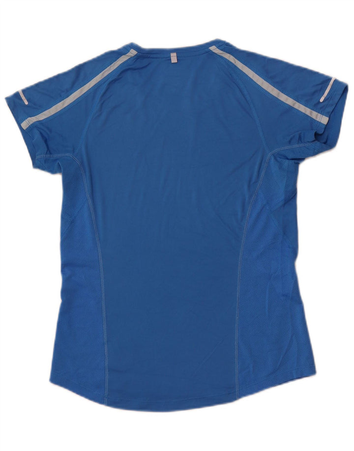 NIKE Womens Dri Fit T-Shirt Top UK 8/10 Small Blue Polyester Sports