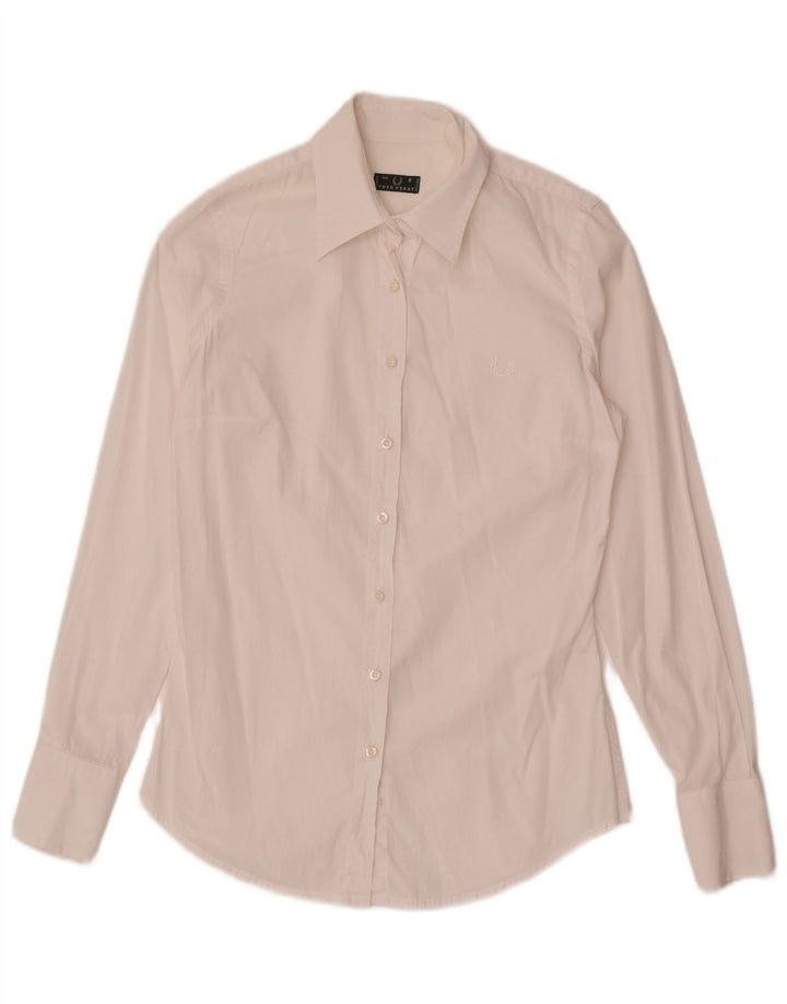 Fred Perry Womens Shirt UK 10 Small White