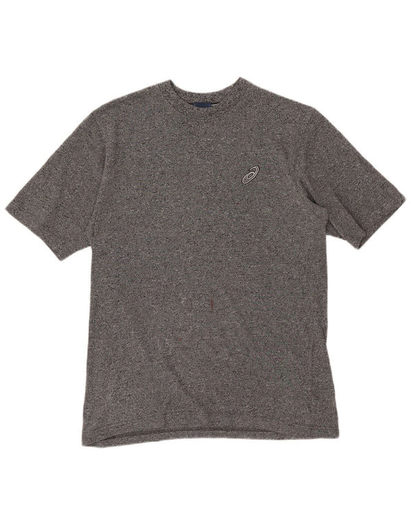 Asics Mens T-Shirt Top Small Grey Flecked Cotton