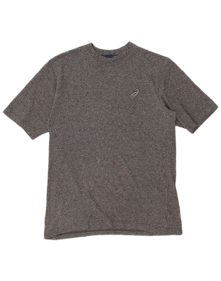 Asics Mens T-Shirt Top Small Grey Flecked Cotton