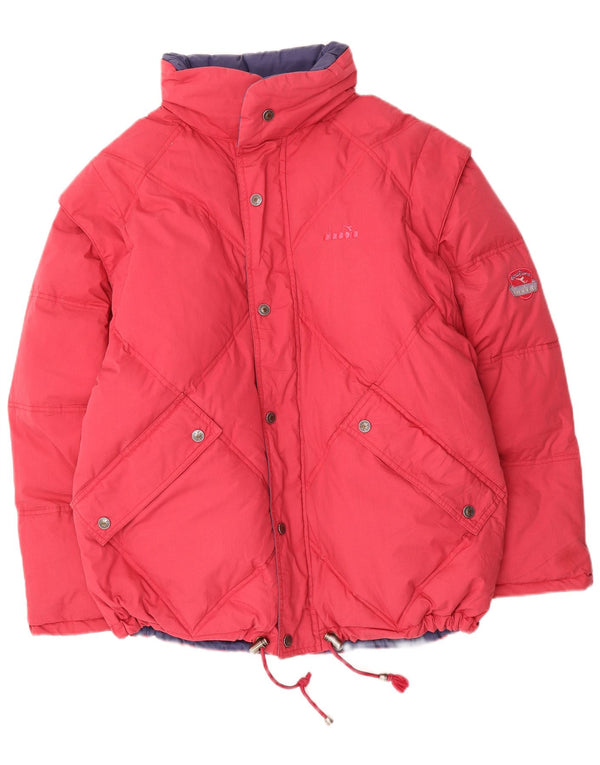 Diadora Mens Reversible Padded Jacket UK 36 Small Red Polyester