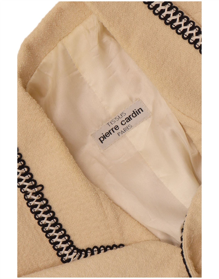 Pierre Cardin Womens 2 Button Blazer Jacket UK 14 Large Beige