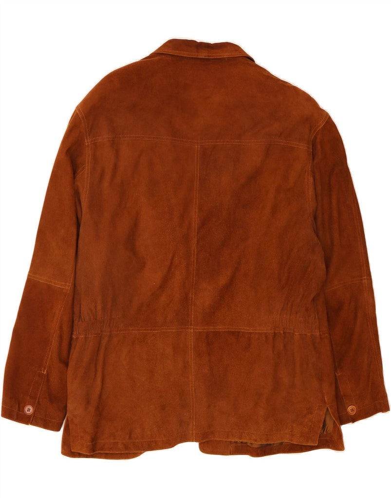 WERTHER Mens Suede 2 Button Blazer Jacket IT 54 2XL Brown Leather Vintage Werther and Second-Hand Werther from Messina Hembry 