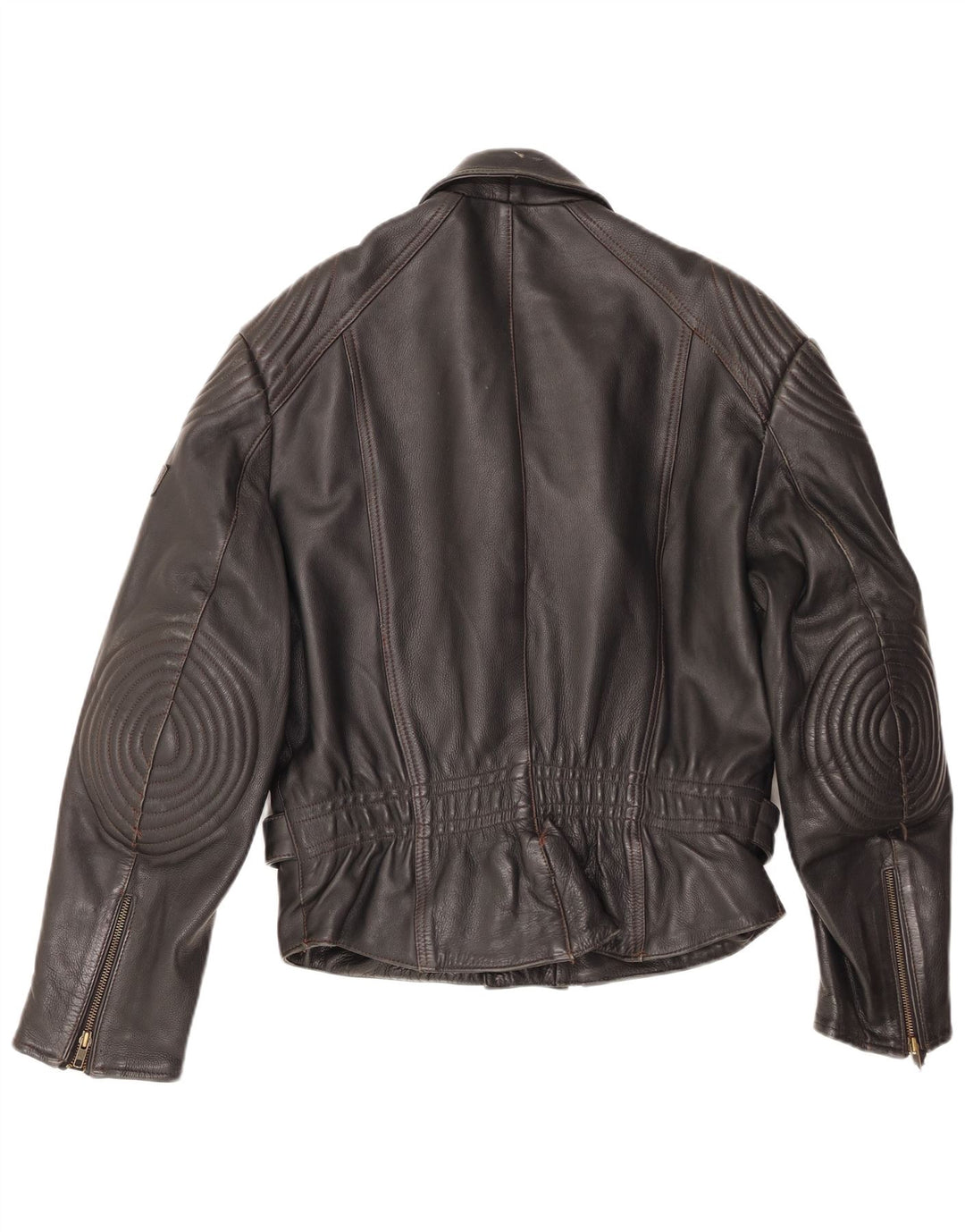 MQP Mens Motorcycle Leather Biker Jacket IT 52 XL Black