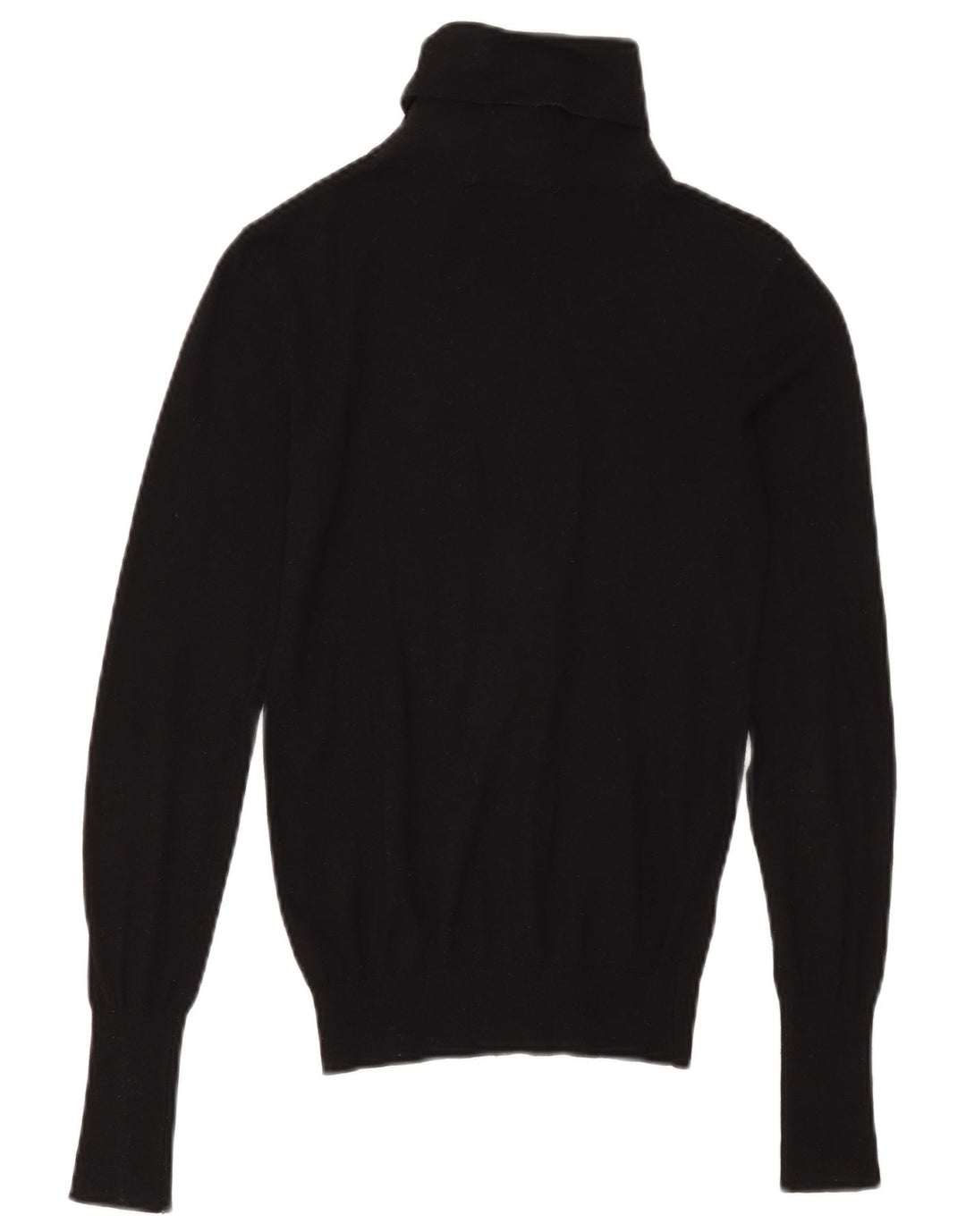 Zara Womens Roll Neck Jumper Sweater UK 10 Small Black Modal