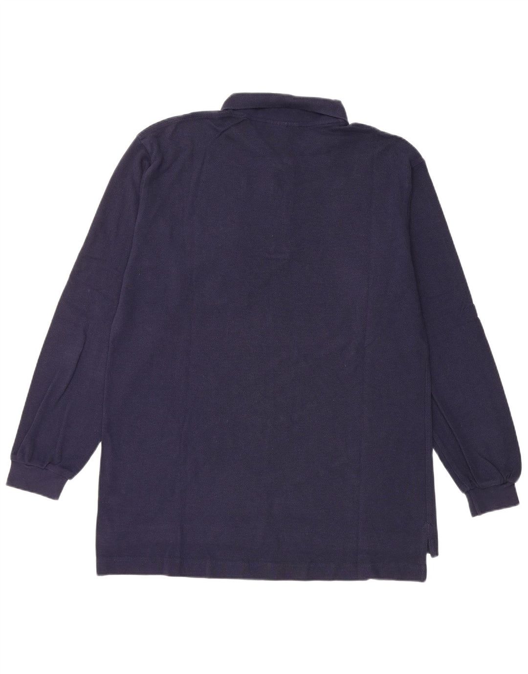 Kappa Mens Long Sleeve Polo Shirt Medium Navy Blue Cotton