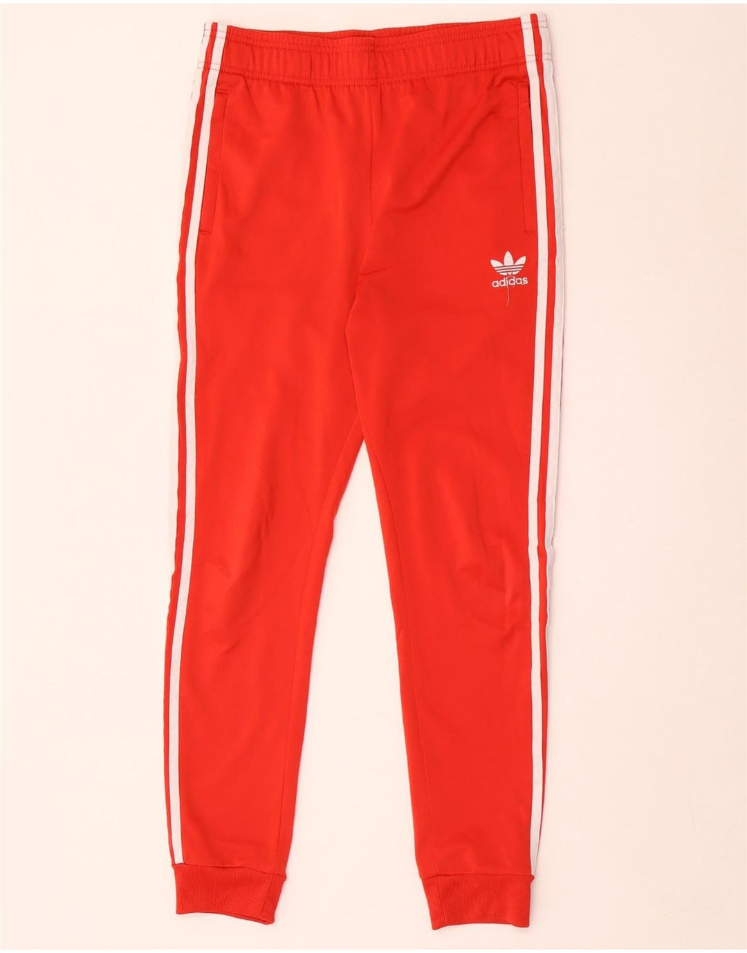 Adidas Boys Tracksuit Trousers Joggers 13-14 Years  Red Polyester