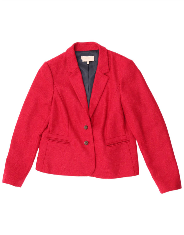 Hobbs Womens 2 Button Blazer Jacket UK 16 Large Red Wool