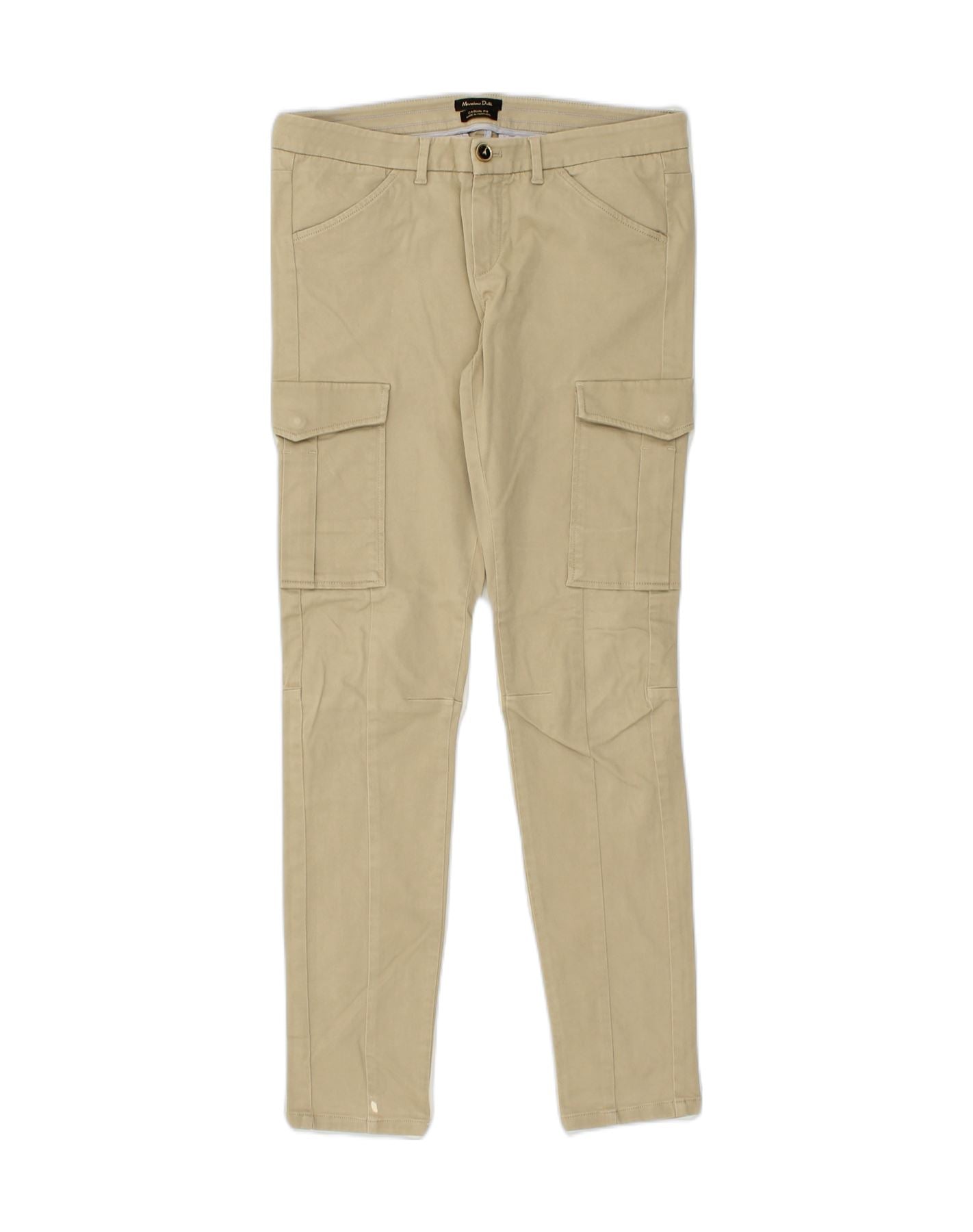 Massimo Dutti Chino Trousers Beige Women's Size 6 Straight Leg Zip Fly  Cotton | eBay