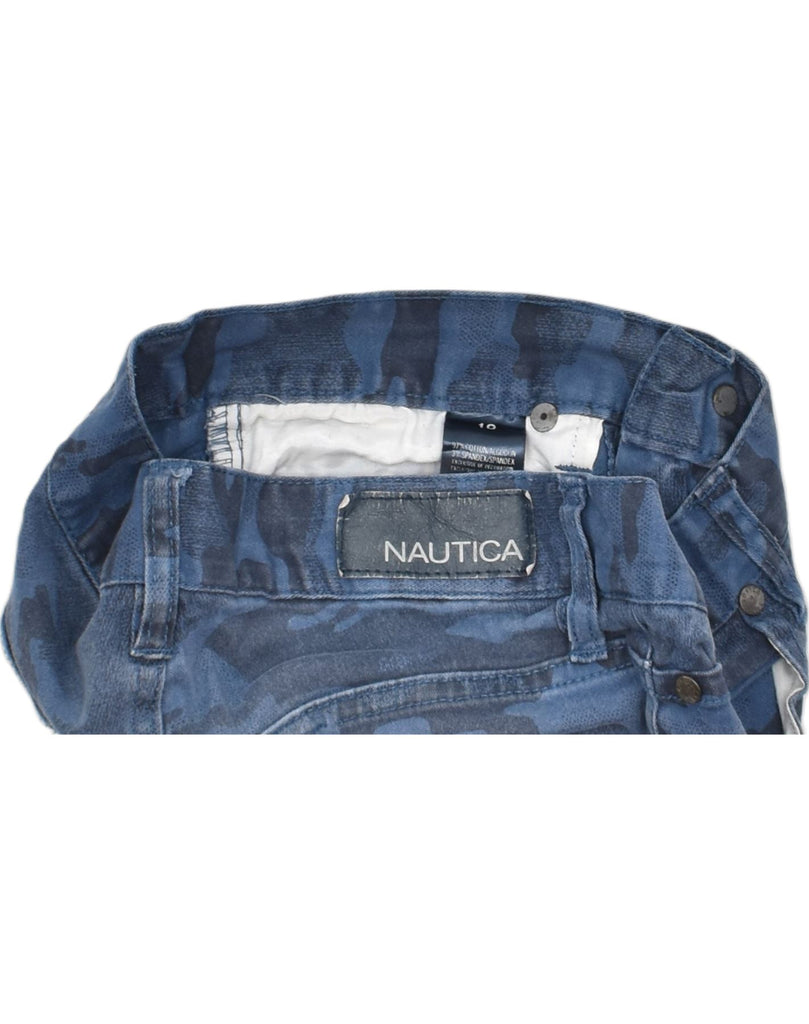 NAUTICA Boys Slim Jeans 9-10 Years W26 L24 Blue Camouflage Cotton | Vintage | Thrift | Second-Hand | Used Clothing | Messina Hembry 