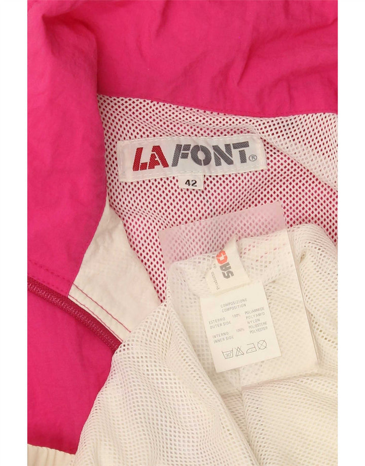 La Font Womens Oversized Tracksuit Top Jacket IT 42 Medium White Floral