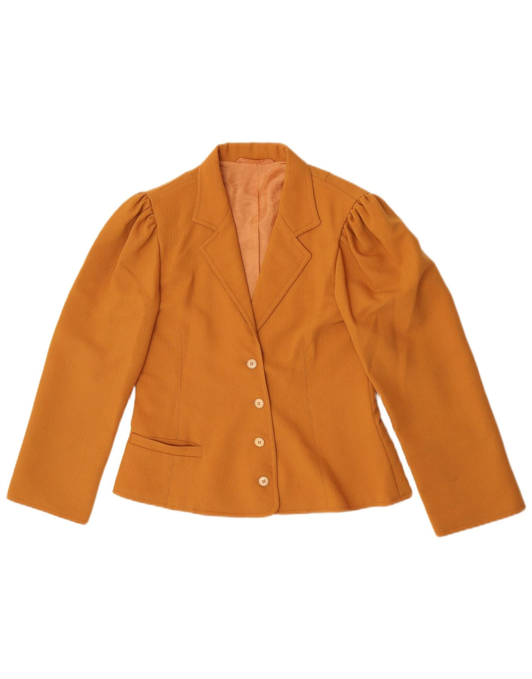 Vintage Womens 4 Button 2 Piece Set UK 10 Small Orange