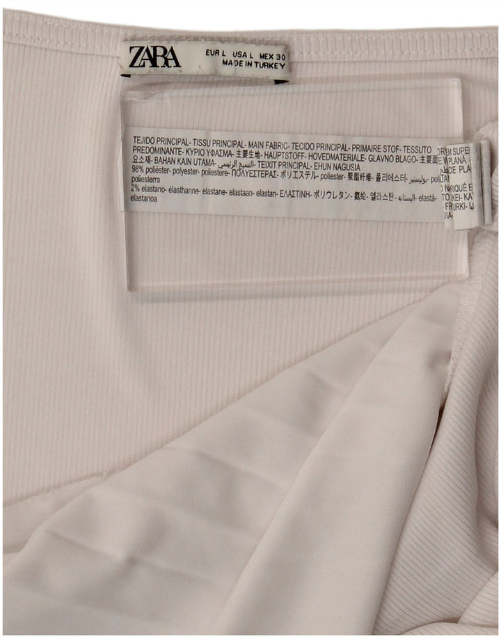 Zara Womens Blouse Top UK 16 Large White Polyester