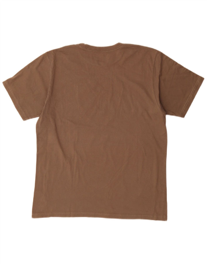 Nautica Mens Graphic T-Shirt Top Medium Brown Cotton
