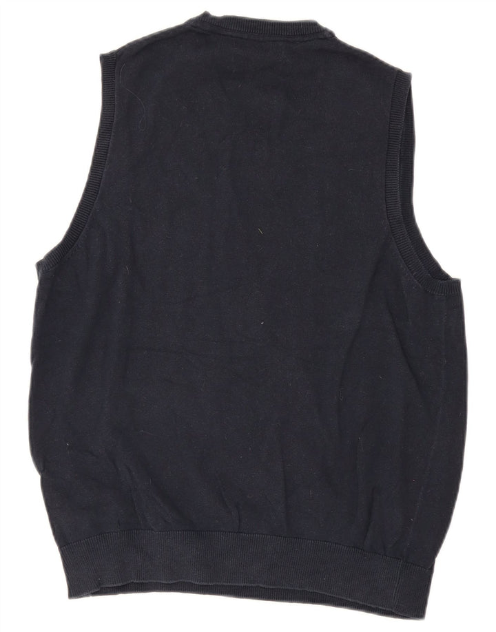 Marks & Spencer Mens Vest Tank Top Medium Navy Blue Cotton