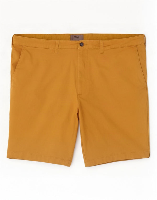 Marks & Spencer Mens Chino Shorts W42 2XL Beige Cotton