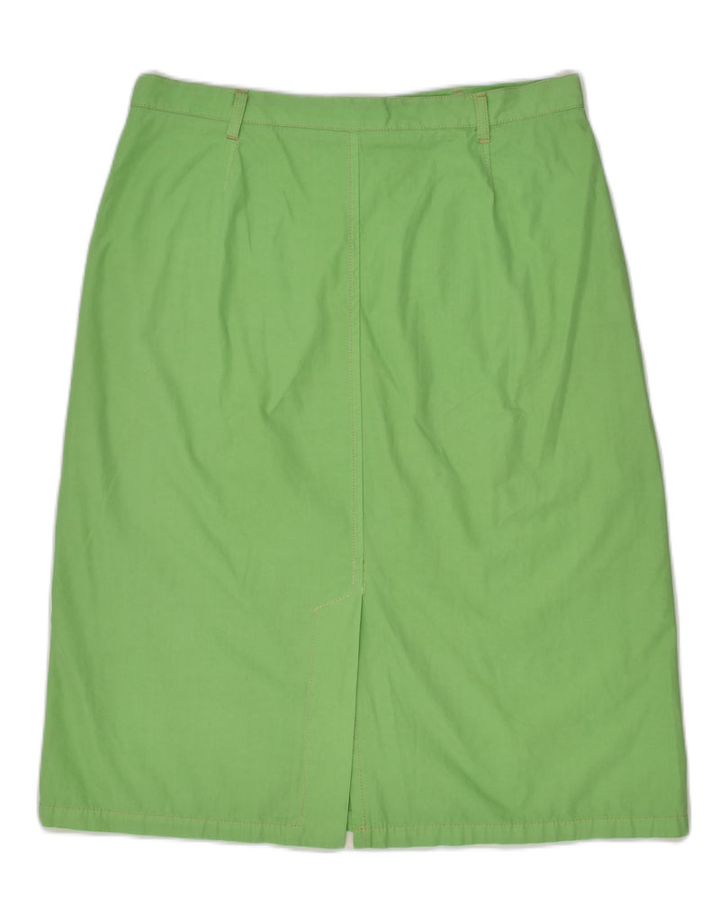 FRED PERRY Womens Straight Skirt IT 44 Medium W30 Green Cotton | Vintage Fred Perry | Thrift | Second-Hand Fred Perry | Used Clothing | Messina Hembry 