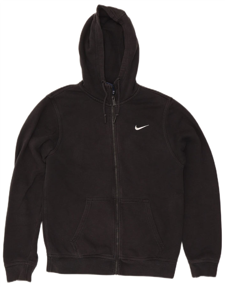 Nike Mens Zip Hoodie Sweater Small Black Cotton