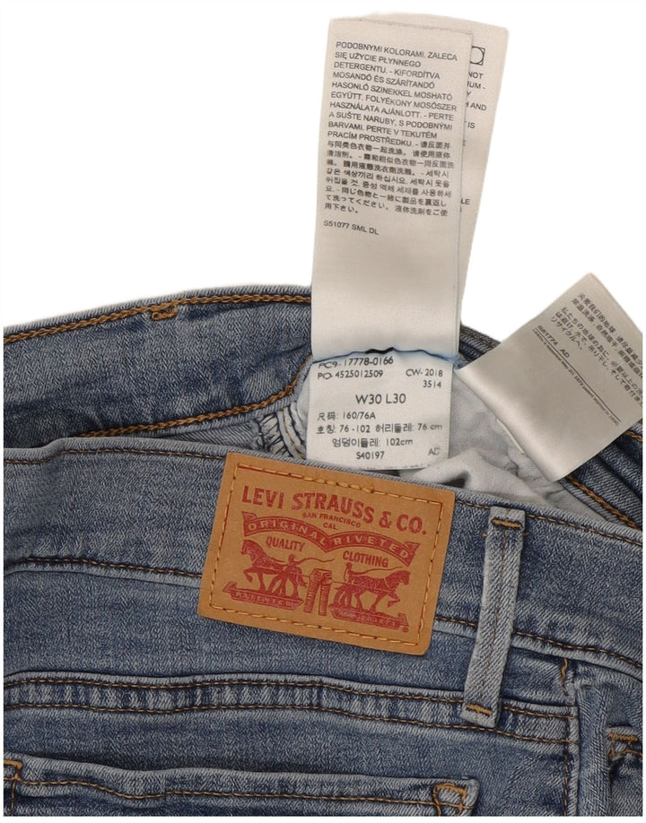 LEVI'S Womens 710 Super Skinny Jeans W30 L30 Blue Cotton