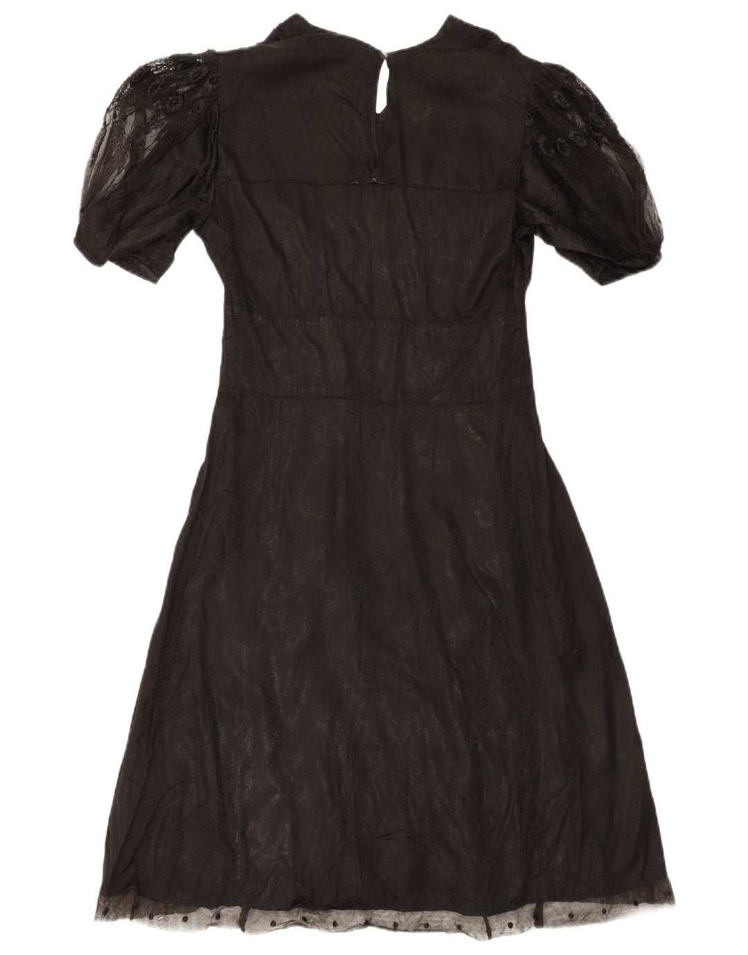 Vintage Womens Maxi Dress UK 12 Medium Black Floral