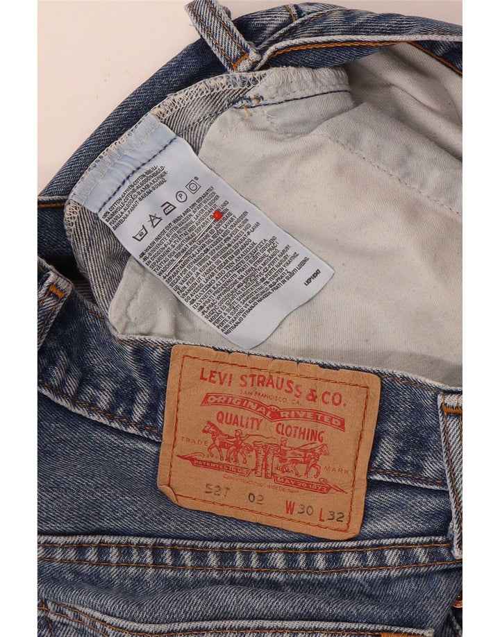 Levi's Mens 527 Bootcut Jeans W30 L32 Blue Cotton
