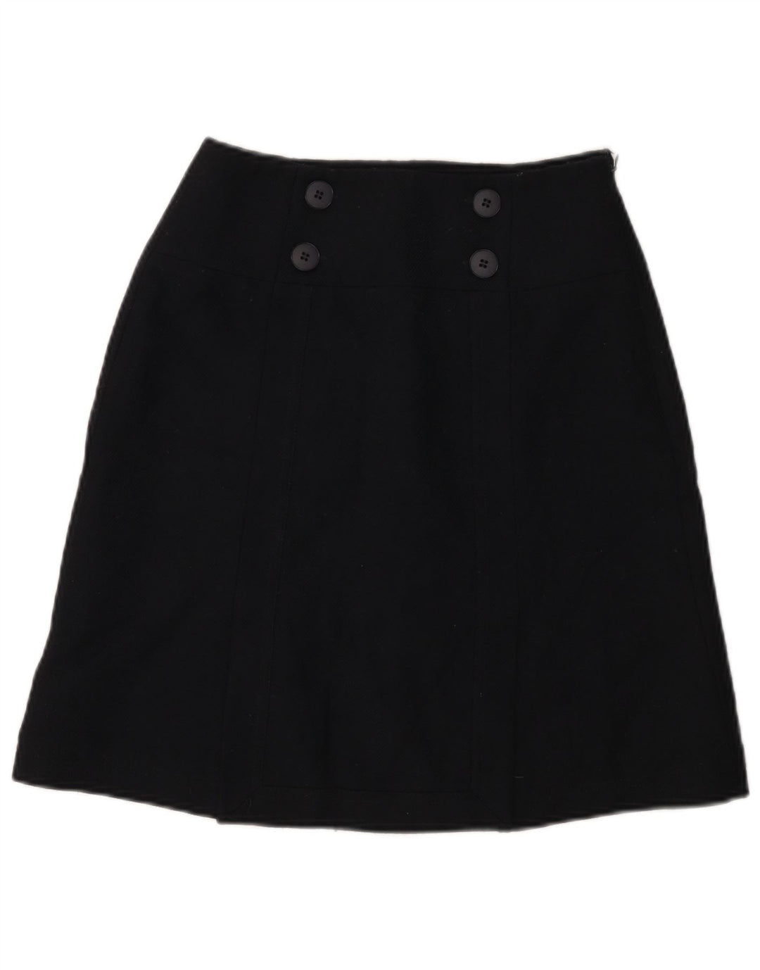 Hobbs Womens A-Line Skirt UK 8 Small W26 Navy Blue Wool