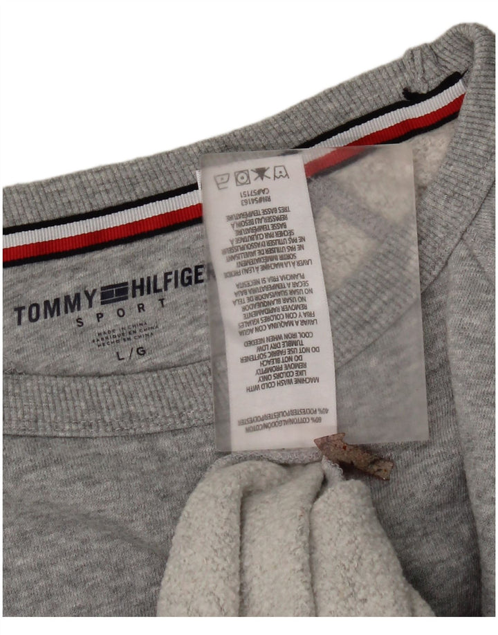Tommy Hilfiger Womens Sweatshirt Jumper UK 16 Large Grey Cotton