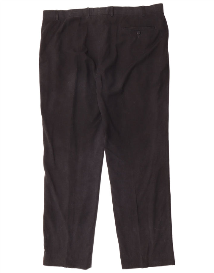 Marks & Spencer Mens Pegged Suit Trousers W42 L33 Navy Blue Lyocell