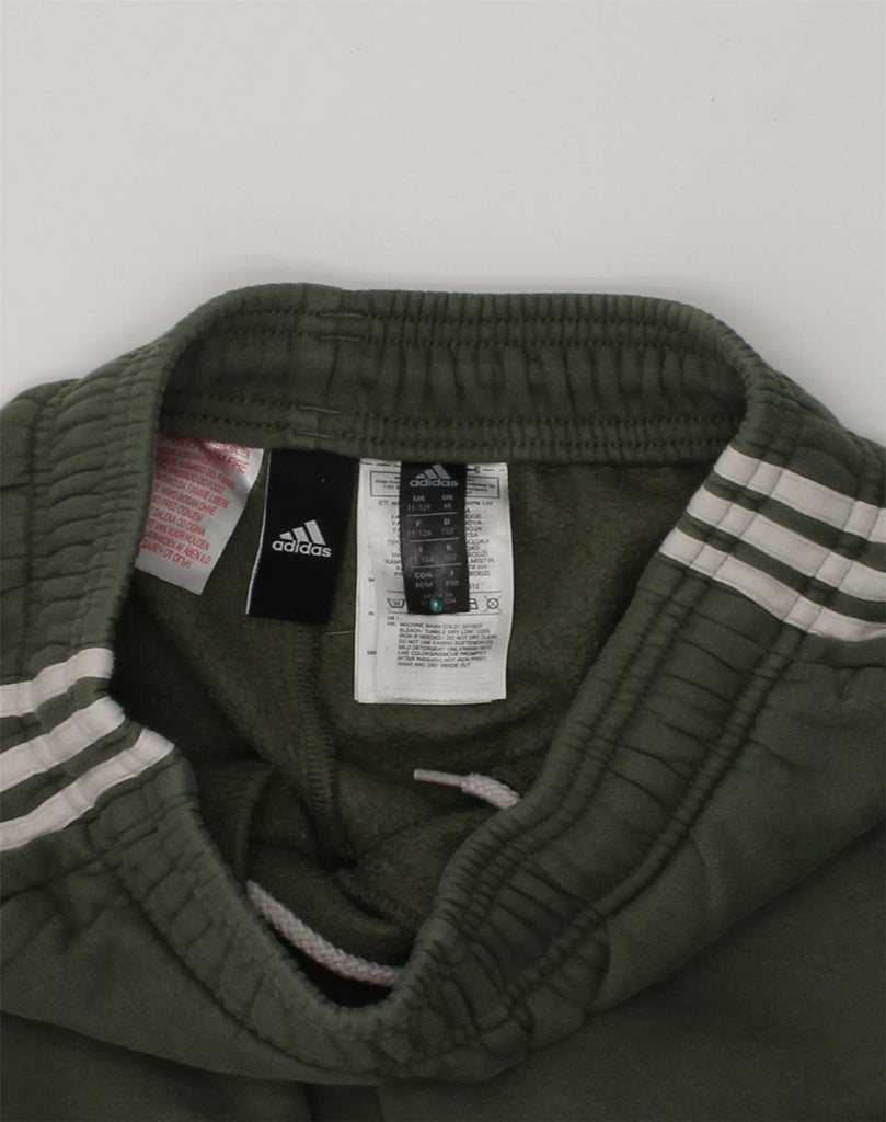 ADIDAS Boys Tracksuit Trousers Joggers 11-12 Years  Green Cotton | Vintage Adidas | Thrift | Second-Hand Adidas | Used Clothing | Messina Hembry 