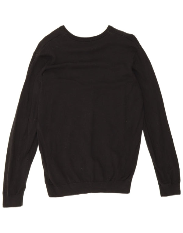 Marks & Spencer Girls V-Neck Jumper Sweater 15-16 Years Black Cotton