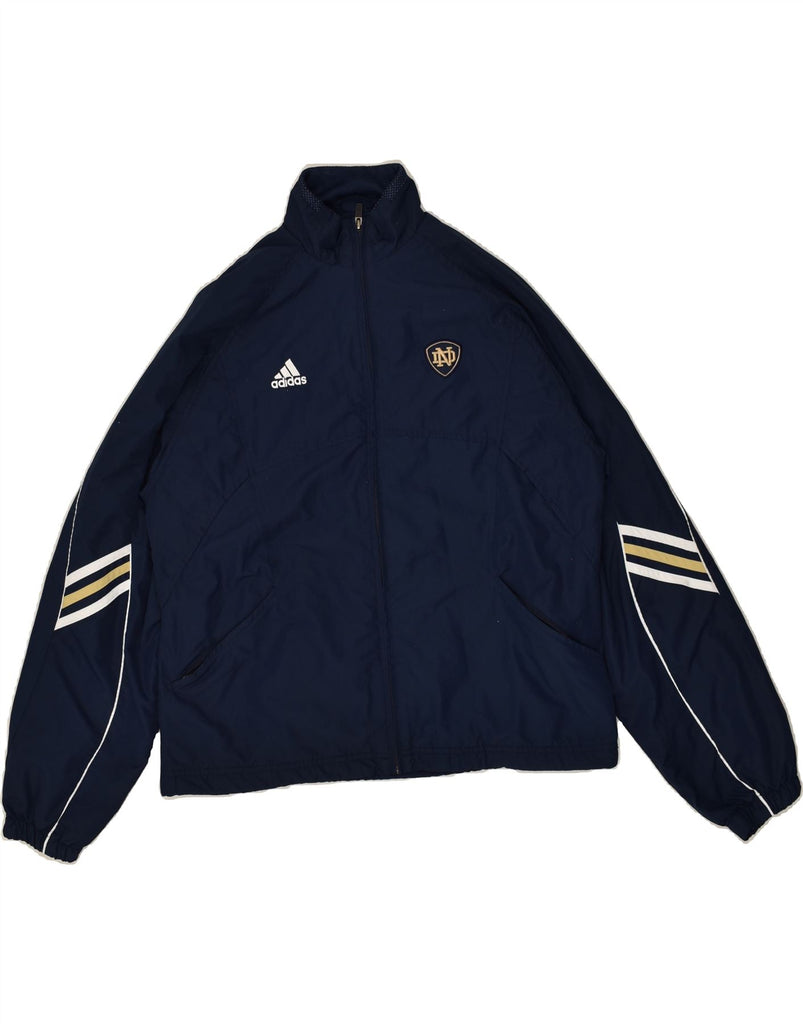 ADIDAS Mens Graphic Tracksuit Top Jacket Large Navy Blue Polyester | Vintage Adidas | Thrift | Second-Hand Adidas | Used Clothing | Messina Hembry 