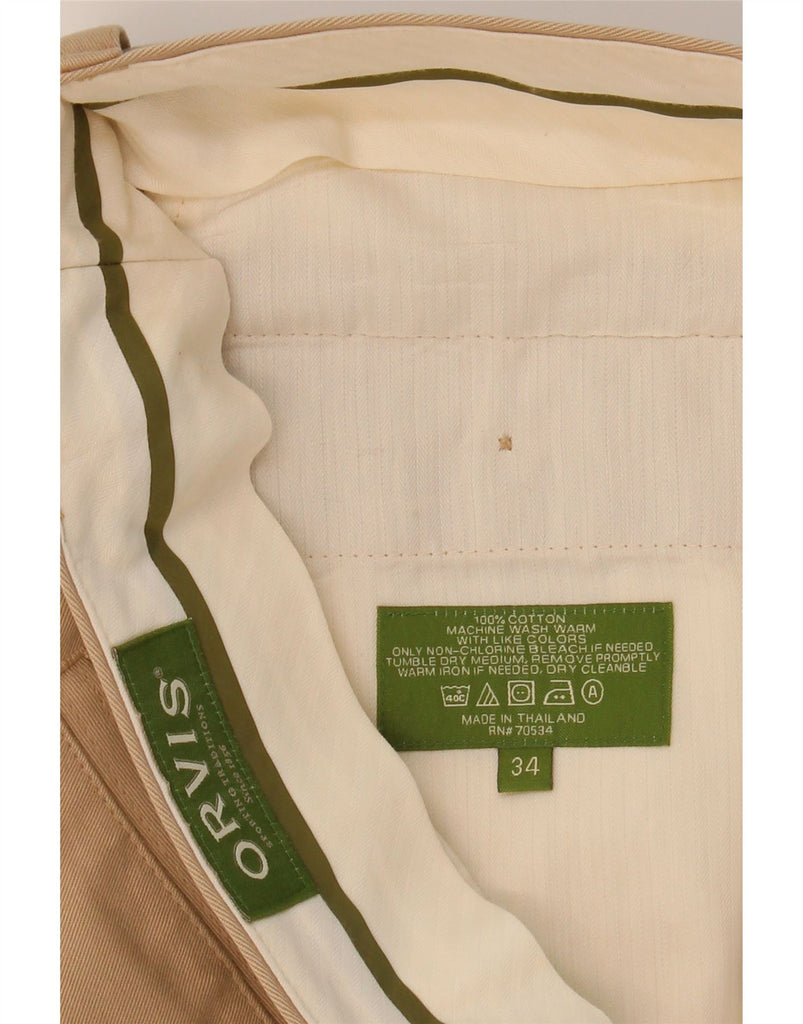 ORVIS Mens Straight Chino Trousers W34 L34 Beige Cotton Vintage Orvis and Second-Hand Orvis from Messina Hembry 