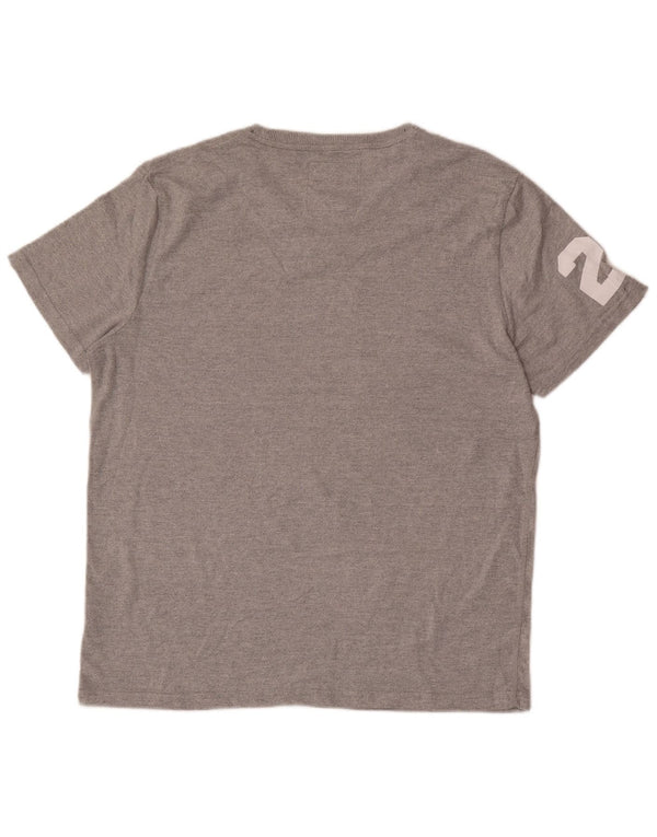 Superdry Mens Graphic T-Shirt Top 2XL Grey Cotton