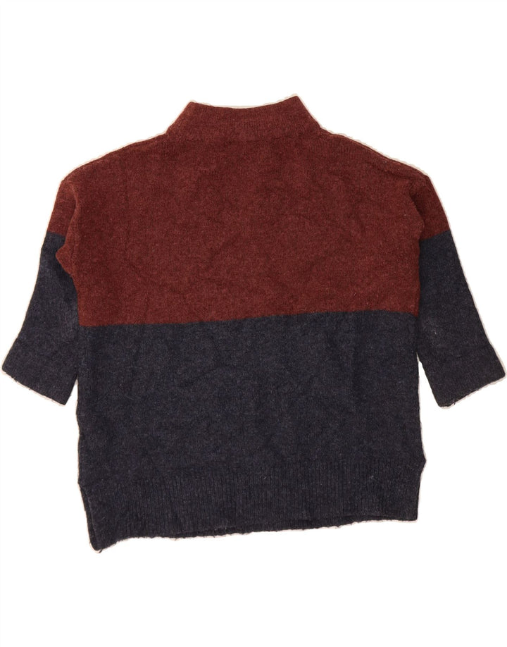 FRENCH CONNECTION Womens Turtle Neck Jumper Sweater UK 10 Small Burgundy Vintage French Connection and Second-Hand French Connection from Messina Hembry 