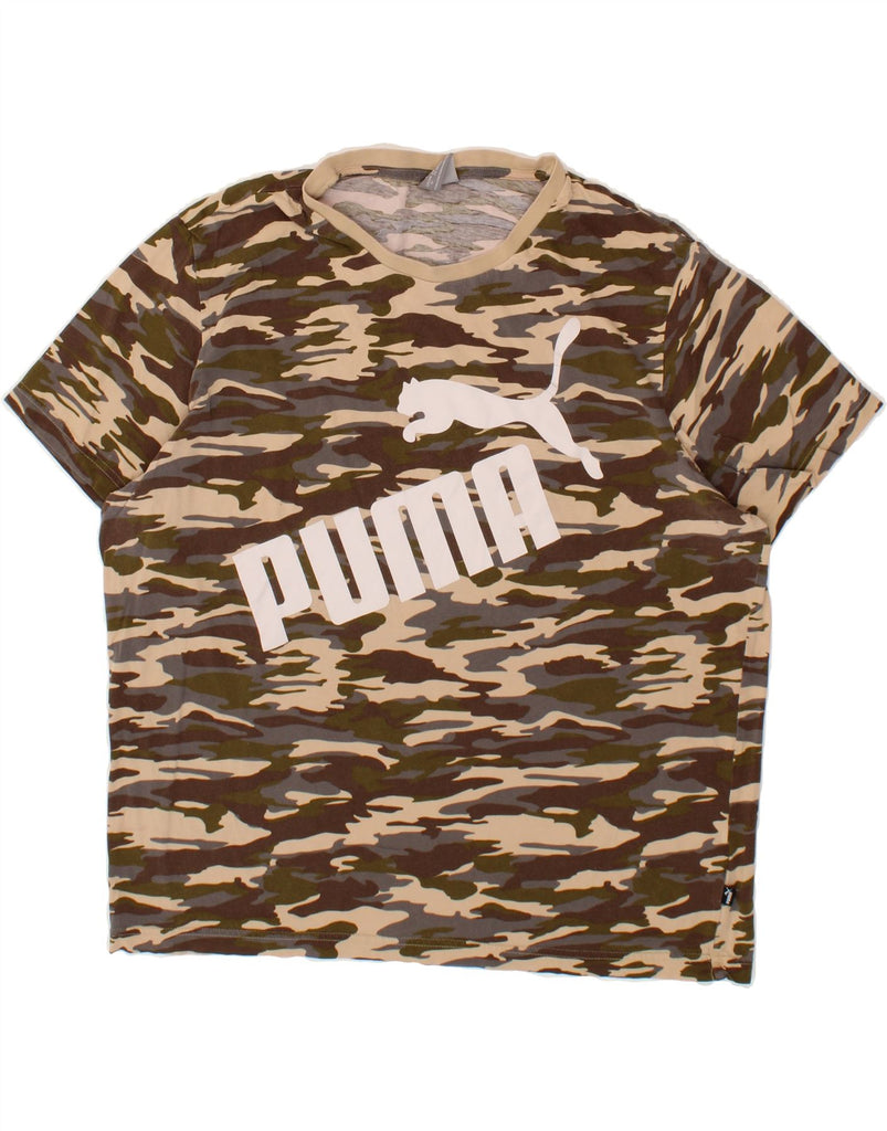 PUMA Mens Graphic T-Shirt Top XL Multicoloured Camouflage Cotton Vintage Puma and Second-Hand Puma from Messina Hembry 
